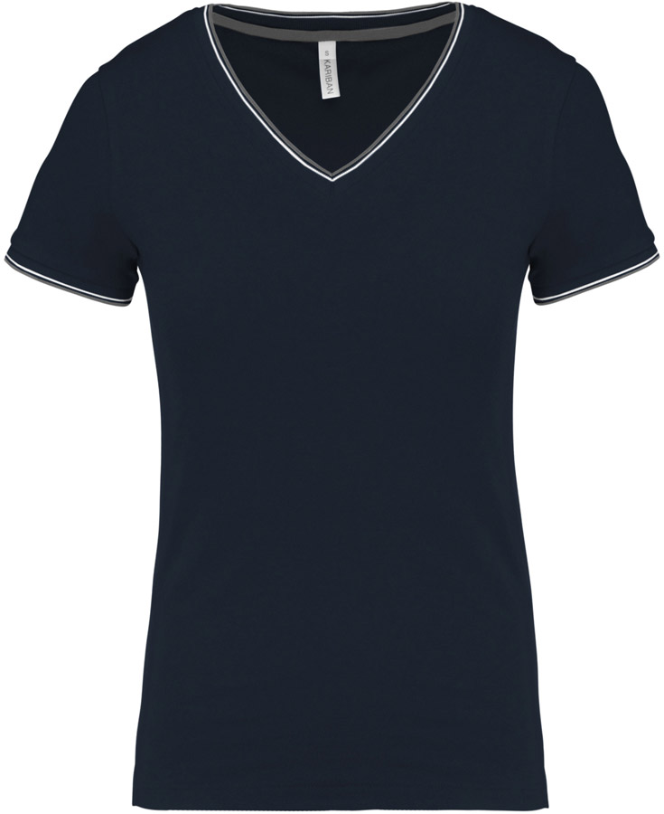 Kariban | K394 - Damen Piqué V-Ausschnitt T-Shirt